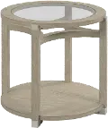 Solstice Soft Beige Round End Table
