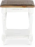 Augusta White End Table