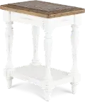 Augusta White Chairside Table