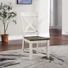60202 Bar Harbor Cream Cross-Back Dining Chairs, Set of 2