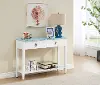 Boardwalk Blue and White Plank Style Sofa Table