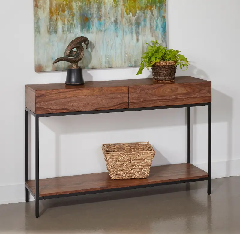 Springdale Natural Brown Console Table