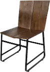 Frisco Industrial Dark Brown Dining Chairs, Set of 2