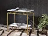 Portia White Marble Accent Table