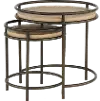 Cena Natural Round Nesting End Tables