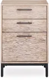 Cascade Acacia Wood Drawer Filing Cabinet