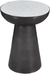 Circularity Black and White Chairside Table