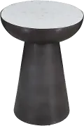 Circularity Black and White Chairside Table