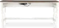 237-OT7636 River Place White and Brown Sofa Table