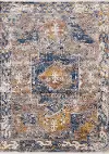 Evora Gray & Blue 5 x 7 Distressed Area Rug