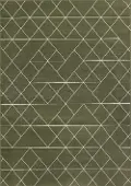 Faira Green Geometric 4 x 6 Area Rug