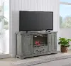 Beach House Dove Gray Fireplace TV Stand