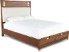 Margo Walnut Brown Queen Storage Bed