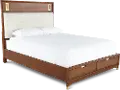 Margo Walnut Brown Queen Storage Bed