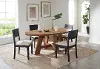 Briella Natural Oak and Black 5 Piece Dining Set