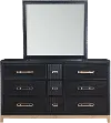 Charlotte Black and Gold Dresser