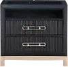 Charlotte Black and Gold Nightstand