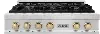 RTSZ-36-G ZLINE Autograph Edition Gas Rangetop - DuraSnow® Stainless Steel, Gold 36 Inch