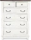 River Place White and Brown Chest of Drawers