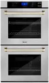 AWDSZ-30-G ZLINE Autograph Edition 10 cu ft Double Wall Oven - DuraSnow® Stainless Steel 30 Inch