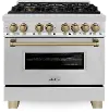 RAZ-36-CB ZLINE Autograph Edition 4.6 cu ft Dual Fuel Range - Stainless Steel