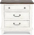 237-BR61 River Place White and Brown Nightstand