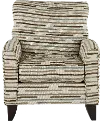 Raven Beige Striped Accent Chair