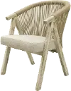 Torrance Warm Sand Curved Back Dining Chair