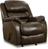 Triple Crown Walnut Swivel Glider Leather Recliner