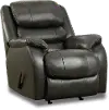 Triple Crown Gray Swivel Glider Leather Recliner