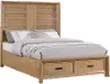Brayden Light Brown Queen Storage Bed