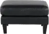 Cameron Black Leather Ottoman