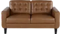 Cameron Brown Leather Loveseat