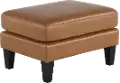 Cameron Brown Leather Ottoman