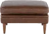 Volcano Brown Leather Ottoman