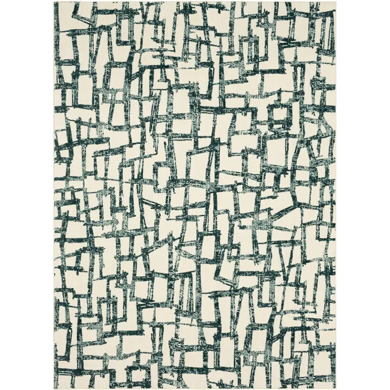 92566-60140 Soiree 8 x 11 Casa Mila Abstract Green Area Rug