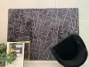 Metallica 8 x 11 Charcoal Scattered Lines Area Rug