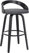 LCSOBAGRBL26 Sonia Gray and Black Swivel Counter Height Stool