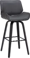 LCTYBAGRBL26 Tyler Gray and Black Swivel Counter Height Stool