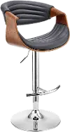 LCGNBAWAGR Gionni Gray and Walnut Adjustable Height Stool