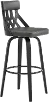 LCCXBABLGR26 Crux Black Swivel Counter Height Stool