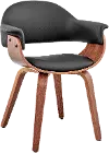 LCADCHWABL Adalyn Black and Walnut Dining Room Chair