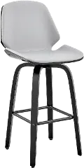 LCAABABLGR26 Arabela Gray and Black Swivel Counter Height Stool