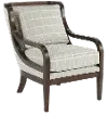 Marion Light Blue Plaid Accent Chair