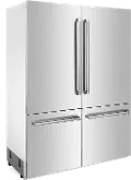RBIV-304-60 ZLINE 60 32.2 cu ft 4-Door French Door Refrigerator - Built-In Counter Depth Stainless Steel