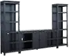 Reagan 120 Raven Black Entertainment Wall