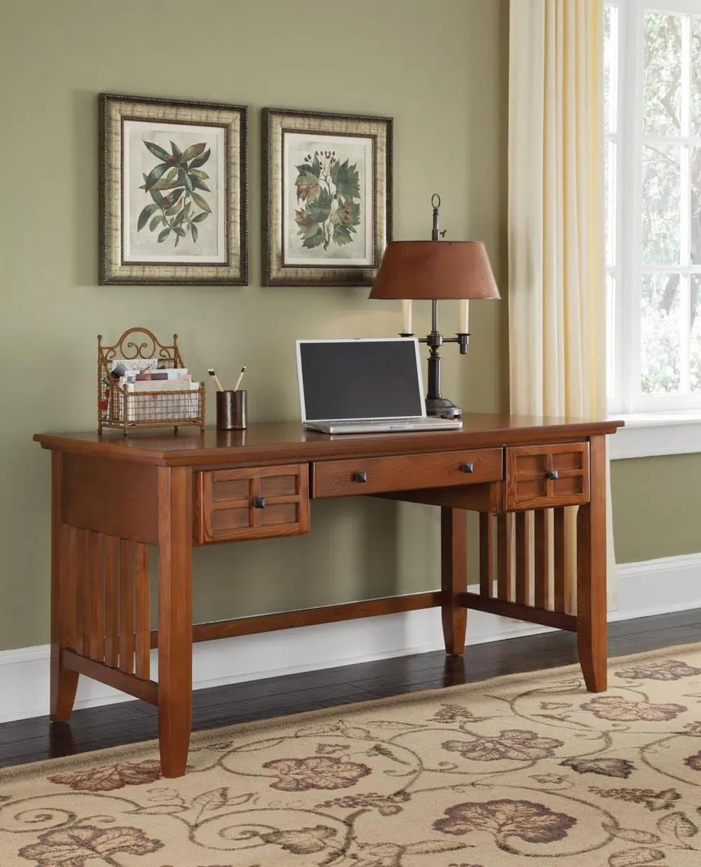5180-15 Homestyles Brown Executive Desk-1