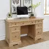 5504-18 Manor House Brown Pedestal Desk