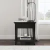 5911-42O Oak Park Black Nightstand with Open Storage