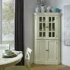 5523-68 Seaside Lodge Off-White Corner China Cabinet